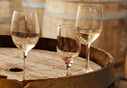 Glasses of Biodynamic wine from Surrey vineyard
